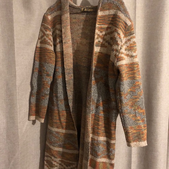 Long Aztec Sweater (Sz S-M) - Picture 4 of 5